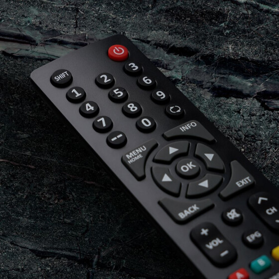 Bonremo Ersatzfernbedienung Für DUAL DL49F282P3C TV – Schwarz, Sofort Einsatzbereit, Inkl. Tastenplan